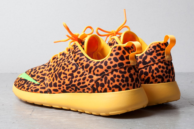Nike Roshe Run FB Leopard Bright Citrus Lime